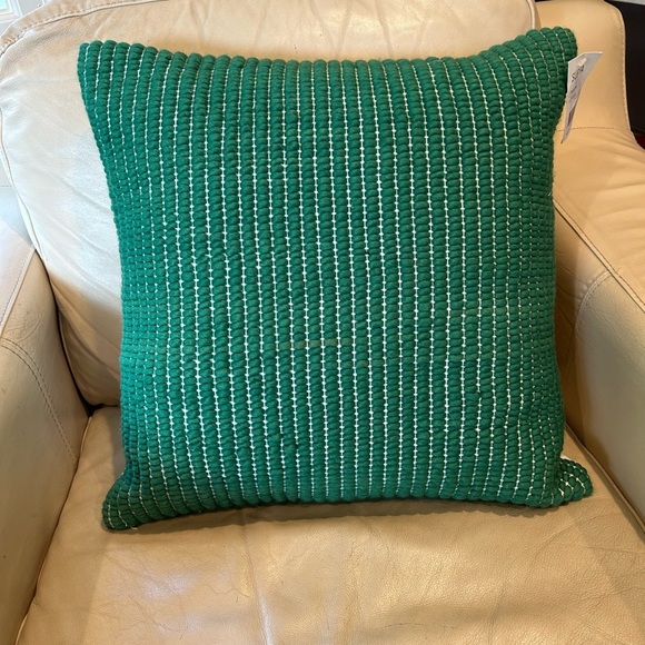 NWT Surya Wool Blend Kelly Green Chunky Grid 20x20 Decorative Pillow. Luxury. - Picture 4 of 10
